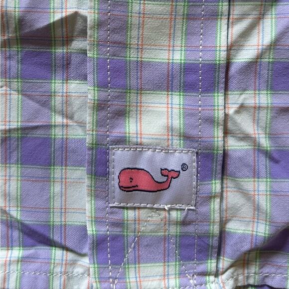 Vineyard vines Lavender purple Plaid Men’s long sleeve button up Shirt sz small - Picture 5 of 12